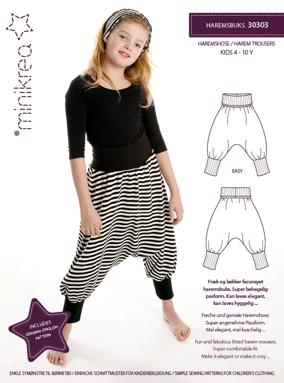 Haremsbukse str 4-10 år - Minikrea 30303
