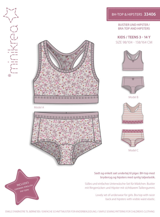 Topp & hipsters str 3-14 år - Minikrea 33406