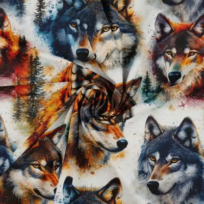 Bomullsjersey med ulvemotiv