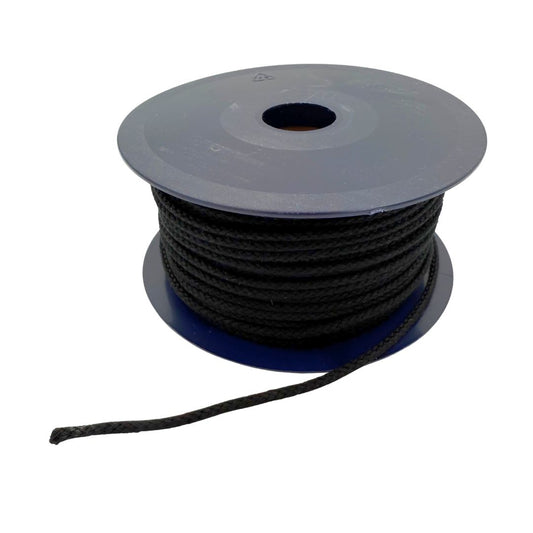 Anorakksnor Bomull 3,5mm - Sort - selges pr dm