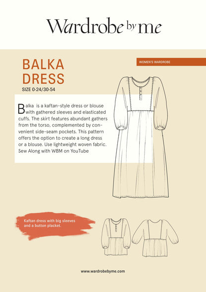 Symønster Balka Kjole Dame (Str 30-54) - Wardrobe by me
