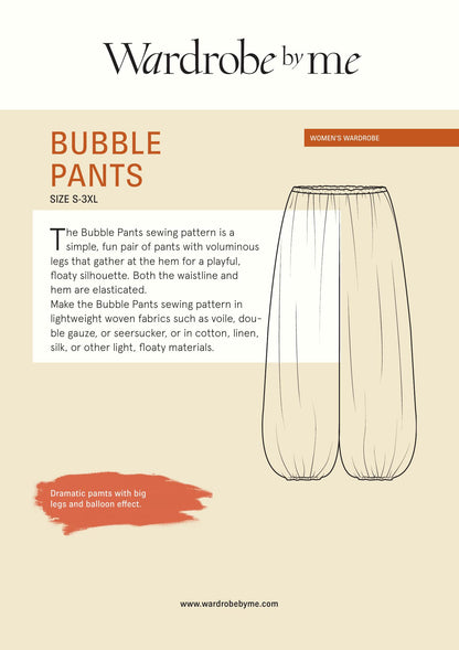 Symønster Bubble Bukse Dame (Str S-3XL) - Wardrobe by me