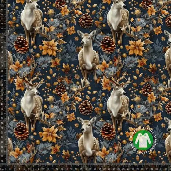 Bomullsjersey med rådyrmotiv