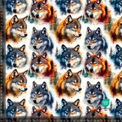 Bomullsjersey med ulvemotiv