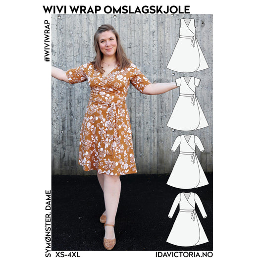 Wivi Wrap omslagskjole (XS – 4XL)