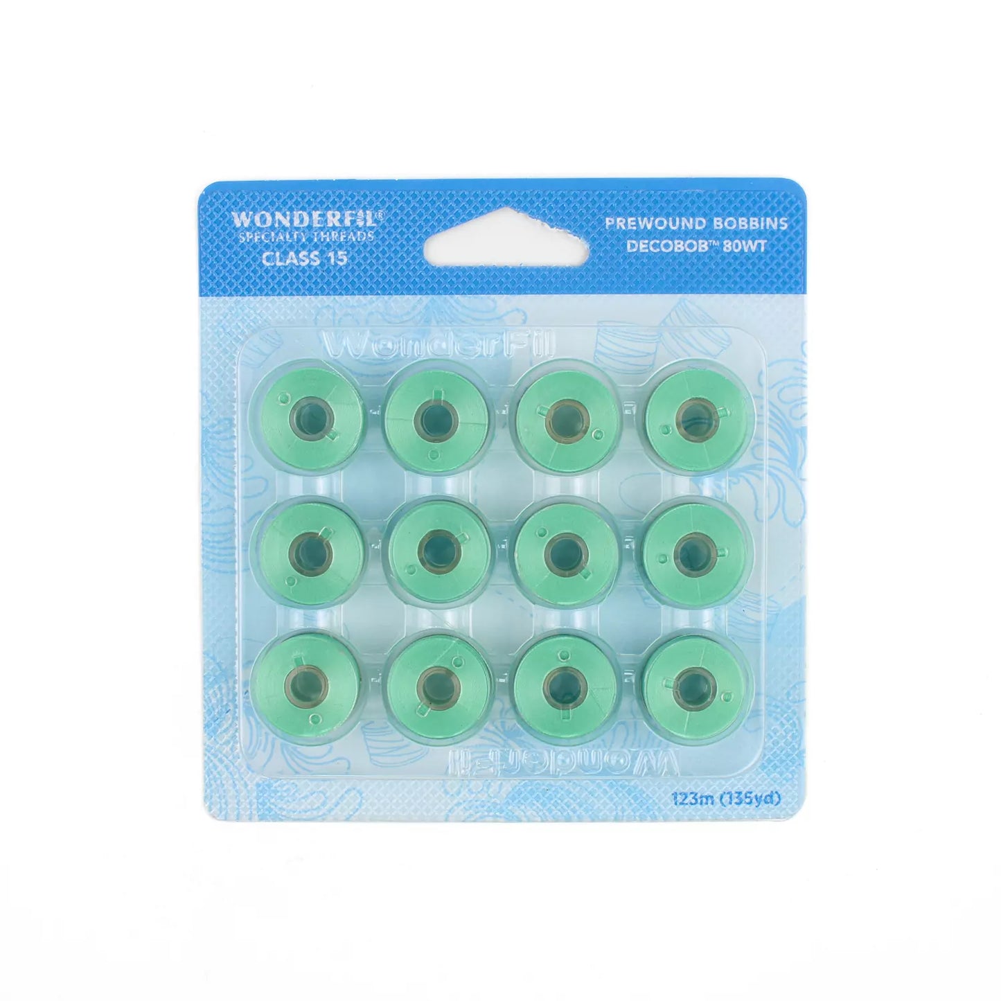 WonderFil Deco Bob Mint Green ferdigspolte underspoler 12 stk