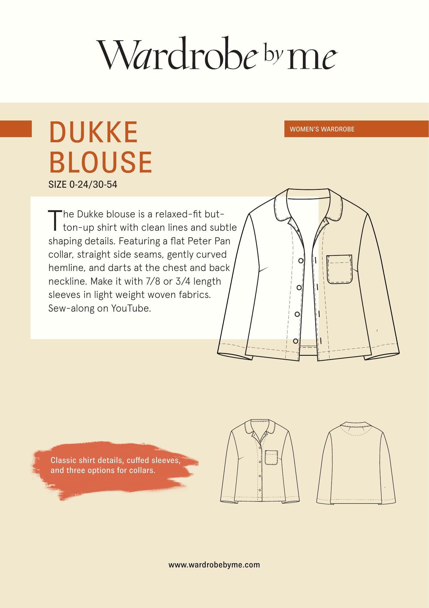 Symønster Dukke Bluse Dame (Str 30-54) - Wardrobe by me