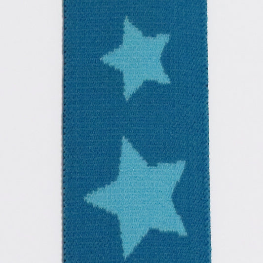 Elastikk 30 mm blå stjerne