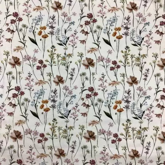 Bomullsjersey med elegante blomster