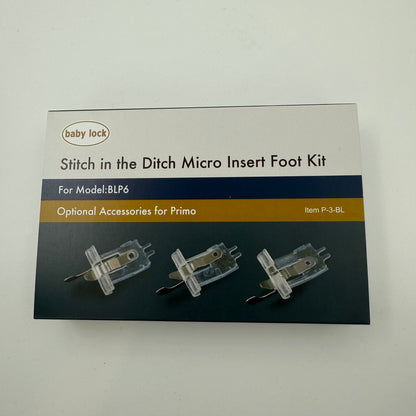 BabyLock Primo sett med 3 trykkføtter (Stitch in Ditch)