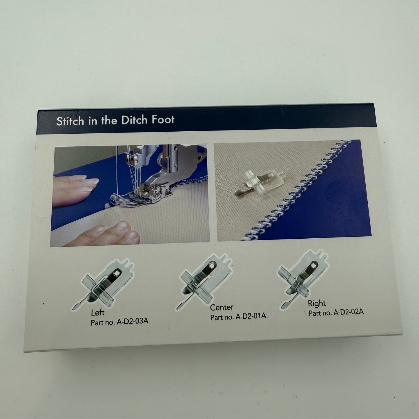 BabyLock Primo sett med 3 trykkføtter (Stitch in Ditch)