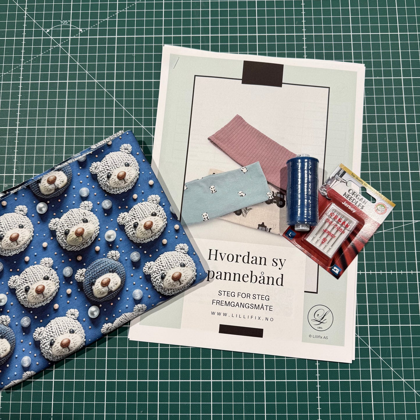 Sypakke pannebånd strikket bamse - med oppskrift og video