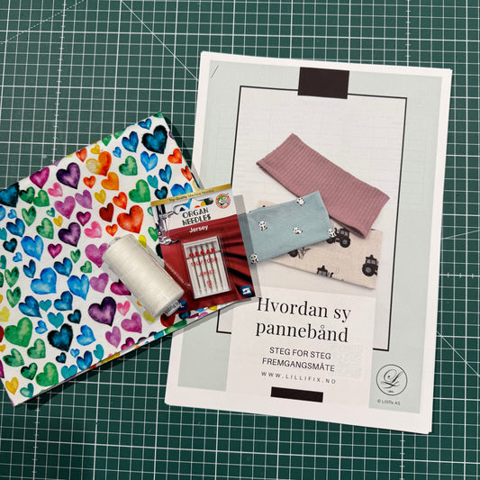 Sypakke pannebånd fargerike hjerter - med oppskrift og video