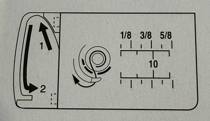 Sirkelsømslinjal (EasySet/rektangulært spolelokk)