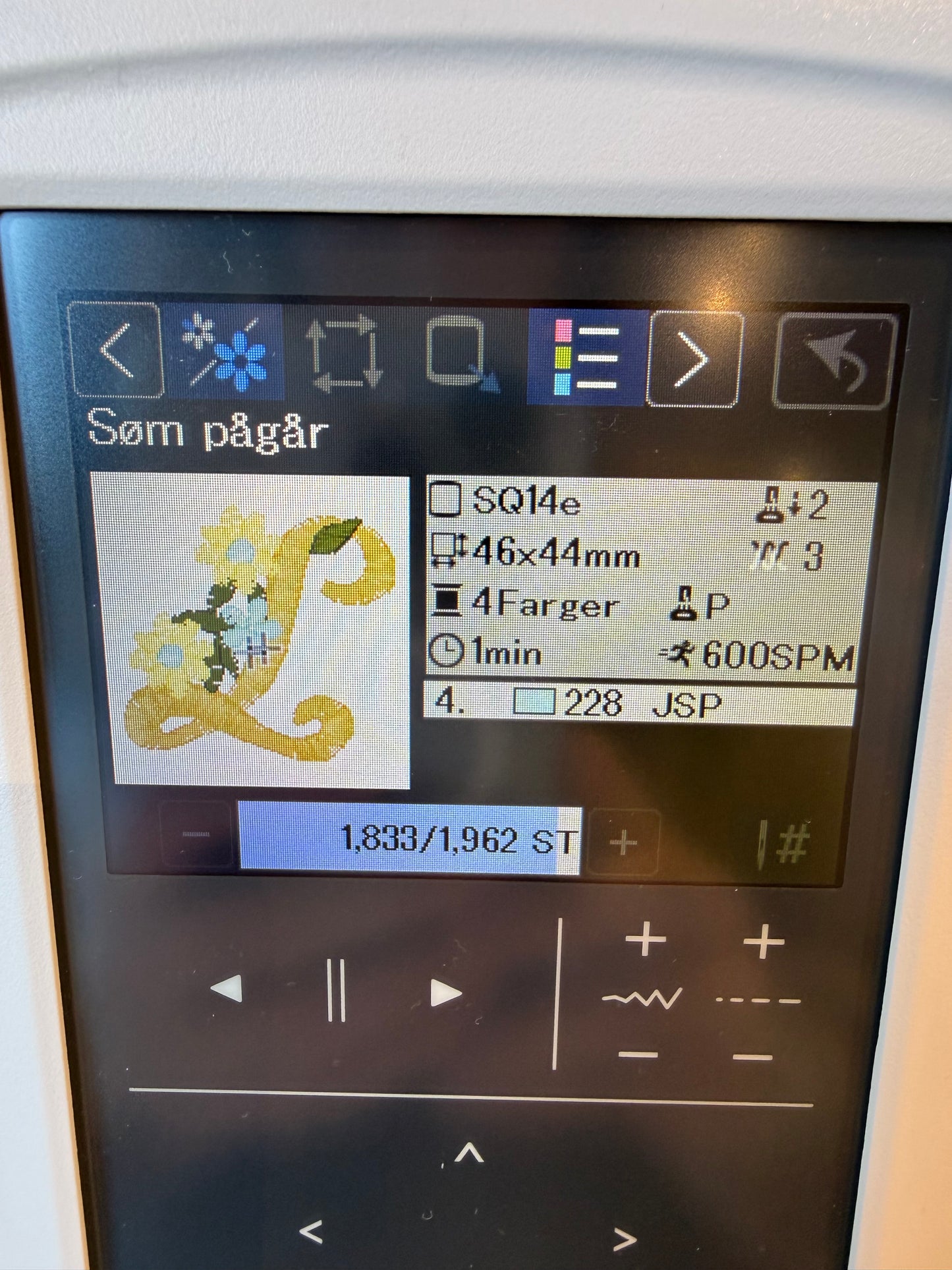 NYHET! Janome MC 1000 Silky White Sy- og Broderimaskin