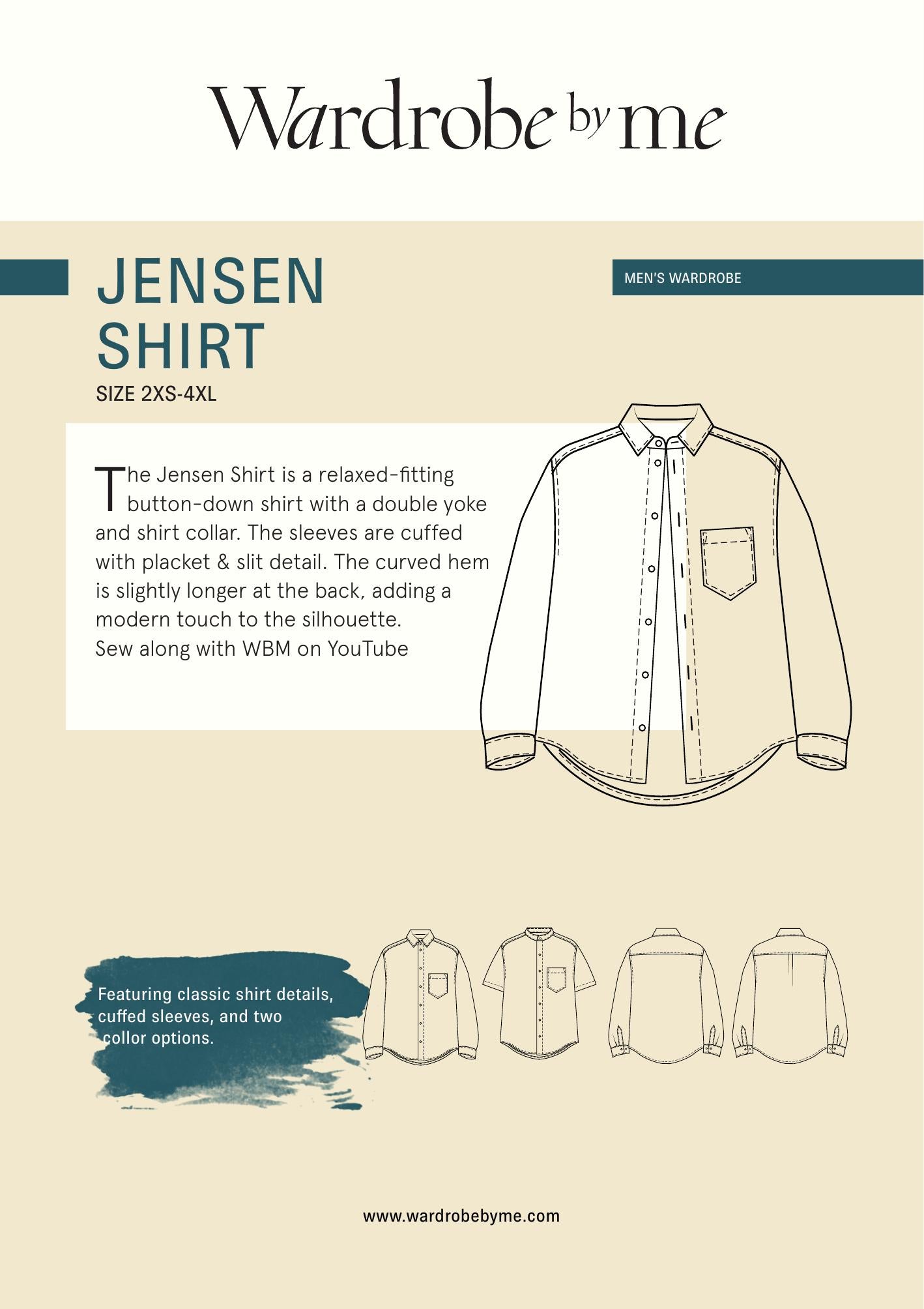 Symønster Jensen Skjorte Herre (Str 2XS-4XL) - Wardrobe by me