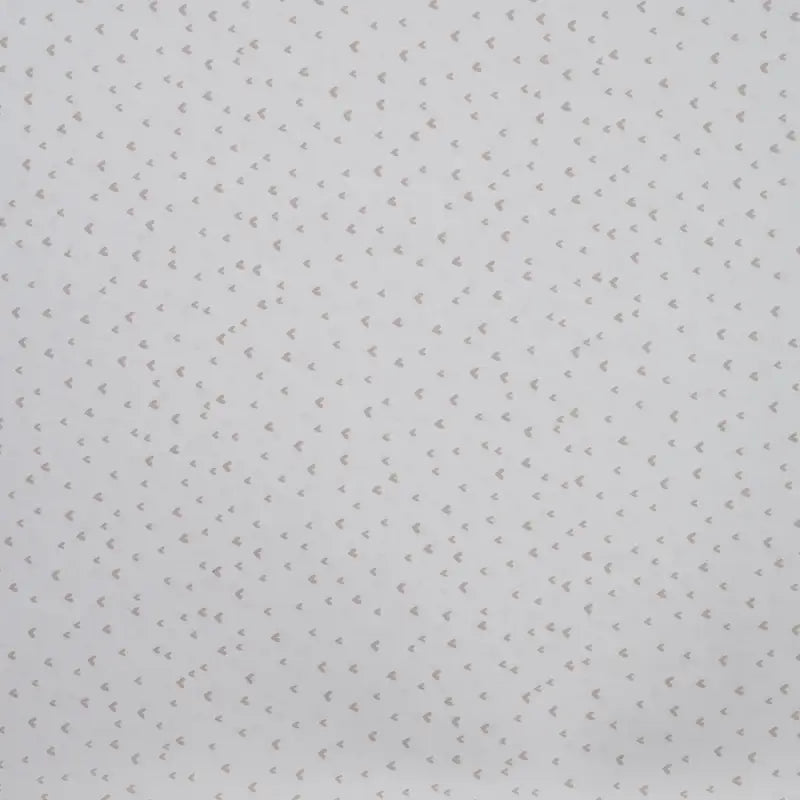 Vevd bomullspoplin - Hjerter Ecru