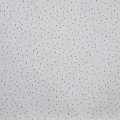 Vevd bomullspoplin - Hjerter Ecru