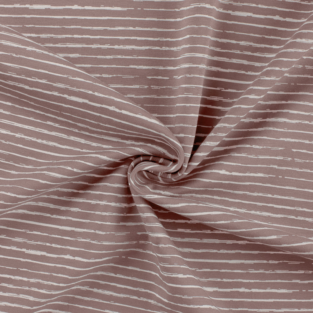 Bomullsjersey striper rosa