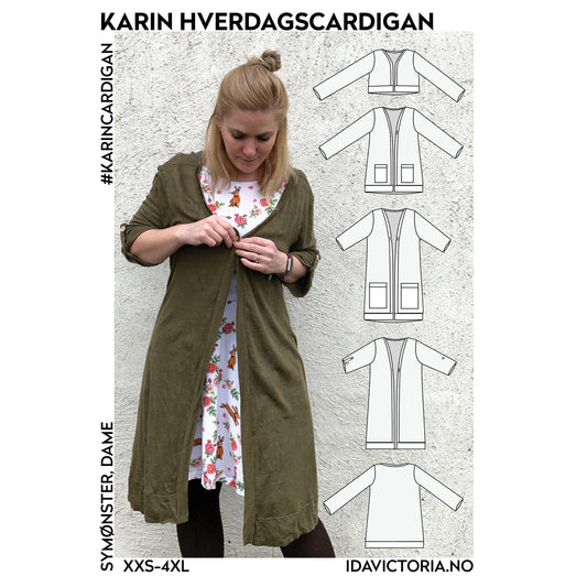 Ida Victoria: Karin hverdagscardigan (XXS-4XL)