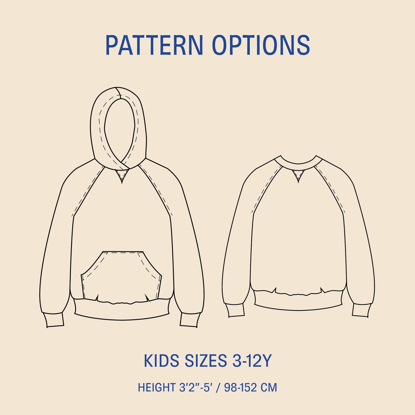 Hoodie Genser Barn (Str 3-12 år) - Wardrobe by me