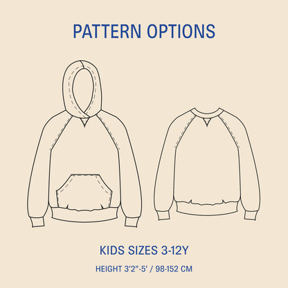 Hoodie Genser Barn (Str 3-12 år) - Wardrobe by me