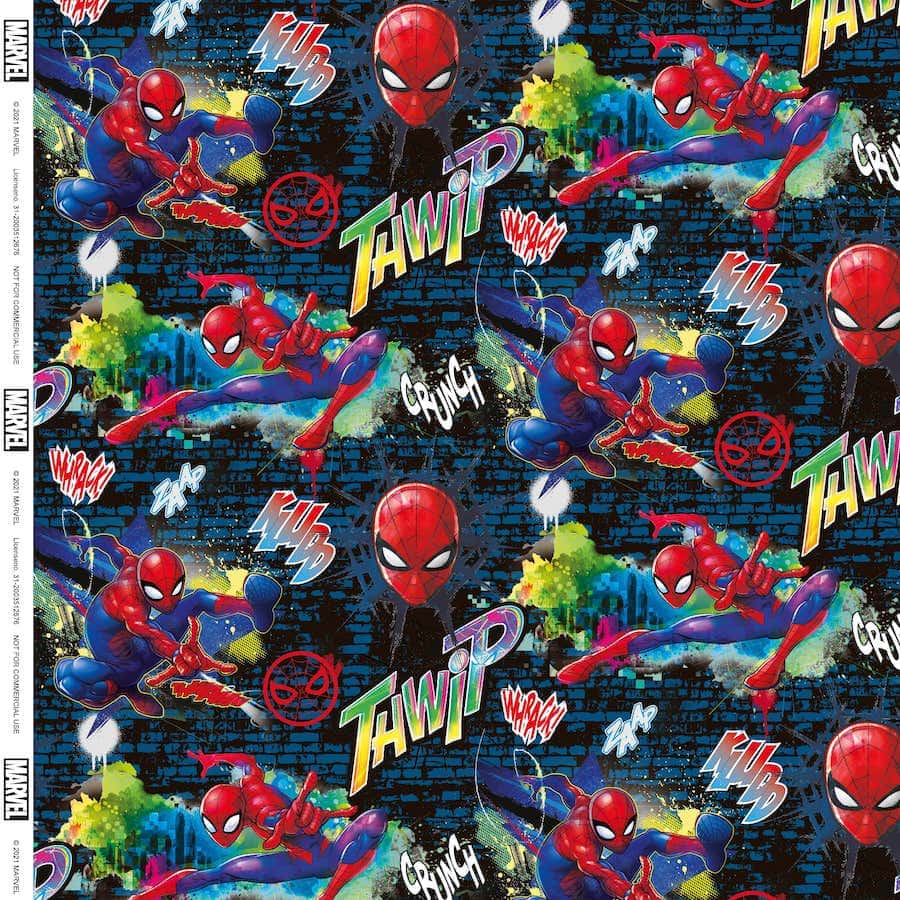 Bomullsjersey med lisensprint av Spiderman - Lillifixshop Lillifixshop