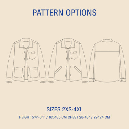 Symønster Overshirt Jakke Herre (Str 2XS-4XL) - Wardrobe by me