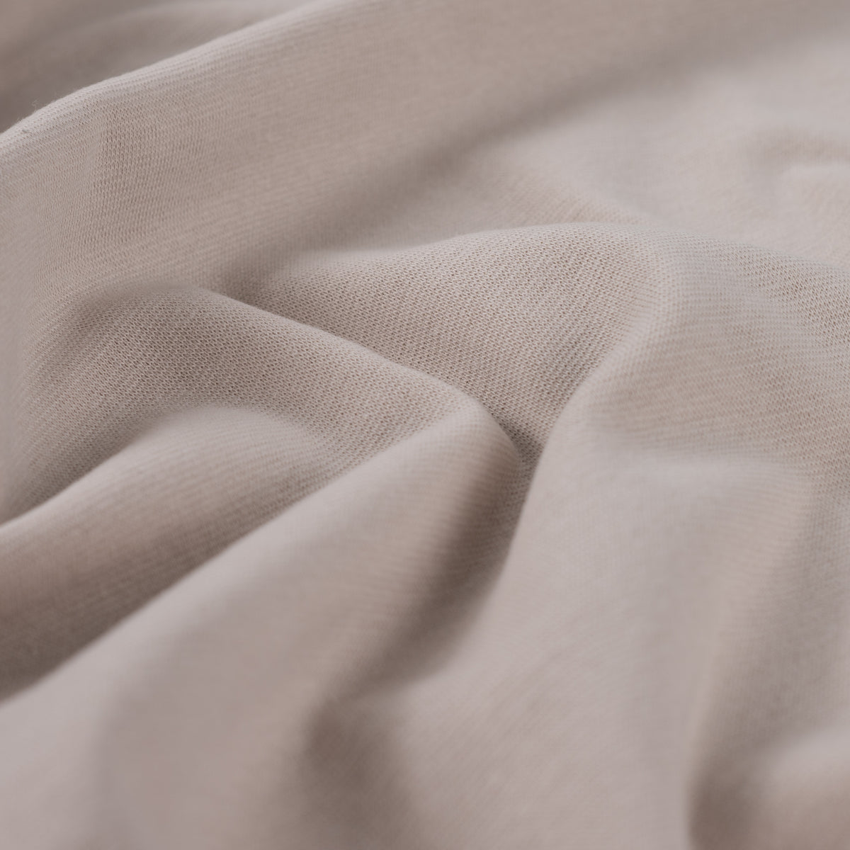 Ribb rundstrikket Beige Sand