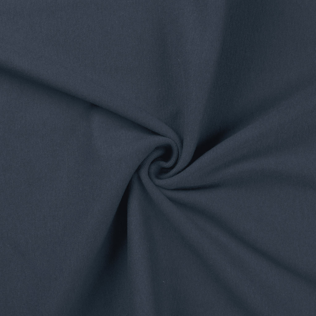 Ribb rundstrikket Denim Blå