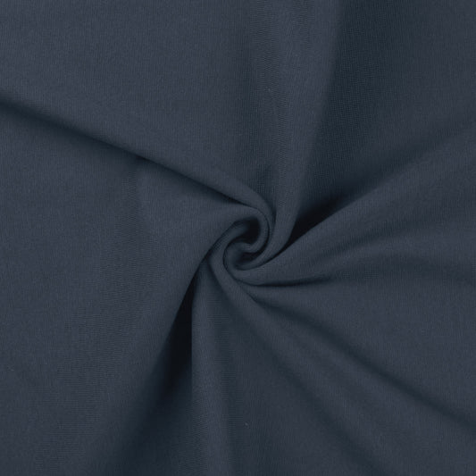 Ribb rundstrikket Denim Blå