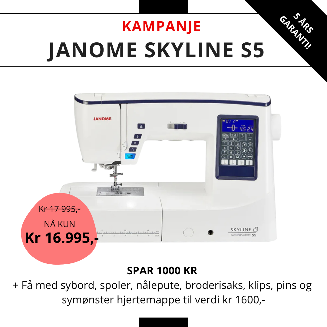 KAMPANJE Janome Skyline S5AE Anniversary Edition - Spar 1000 kr