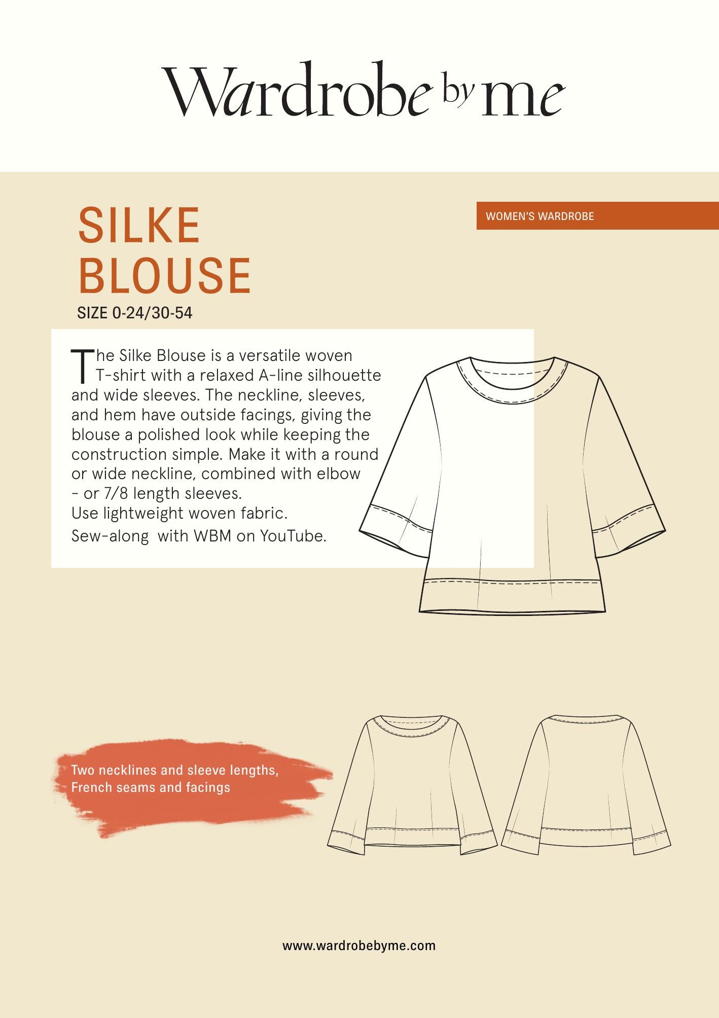 Symønster Silke Bluse Dame (Str 30-54) - Wardrobe by me