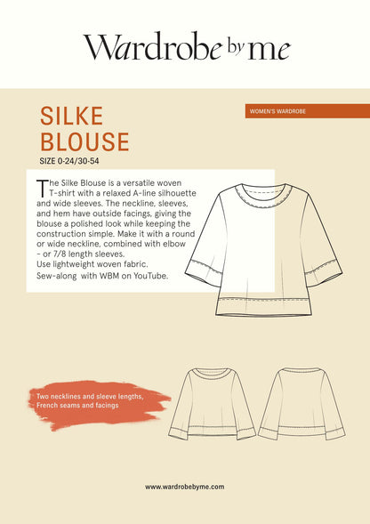 Symønster Silke Bluse Dame (Str 30-54) - Wardrobe by me