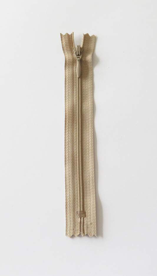 Spiral glidelås - Beige (4 mm bredde)