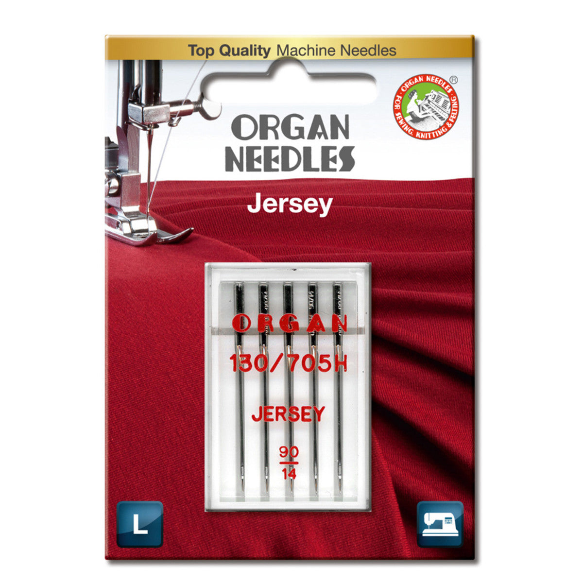 Organ Jersey SUK ball point nål #90 - 5 stk - Lillifixshop Organ