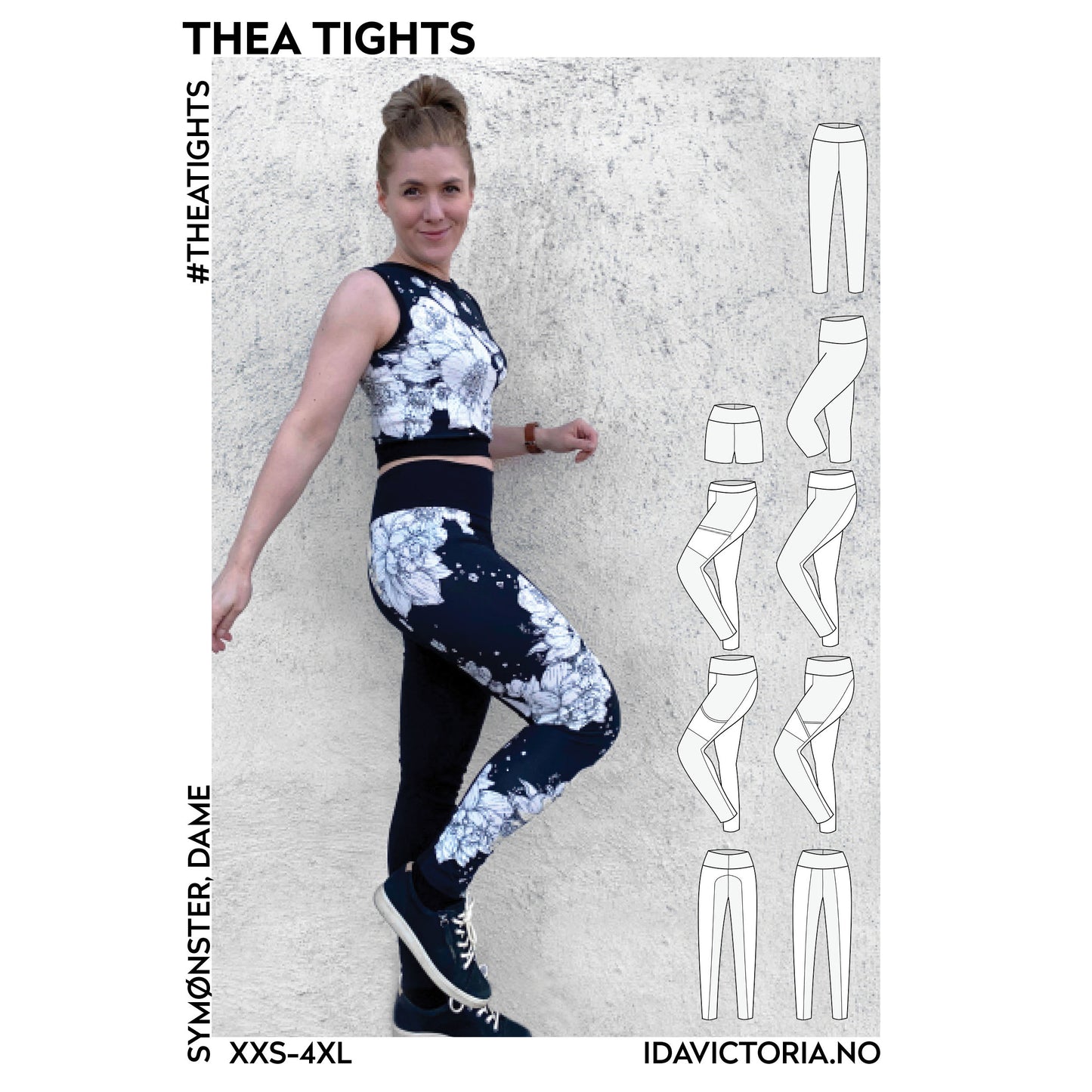 Thea Tights (XXS-4XL) papirmønster