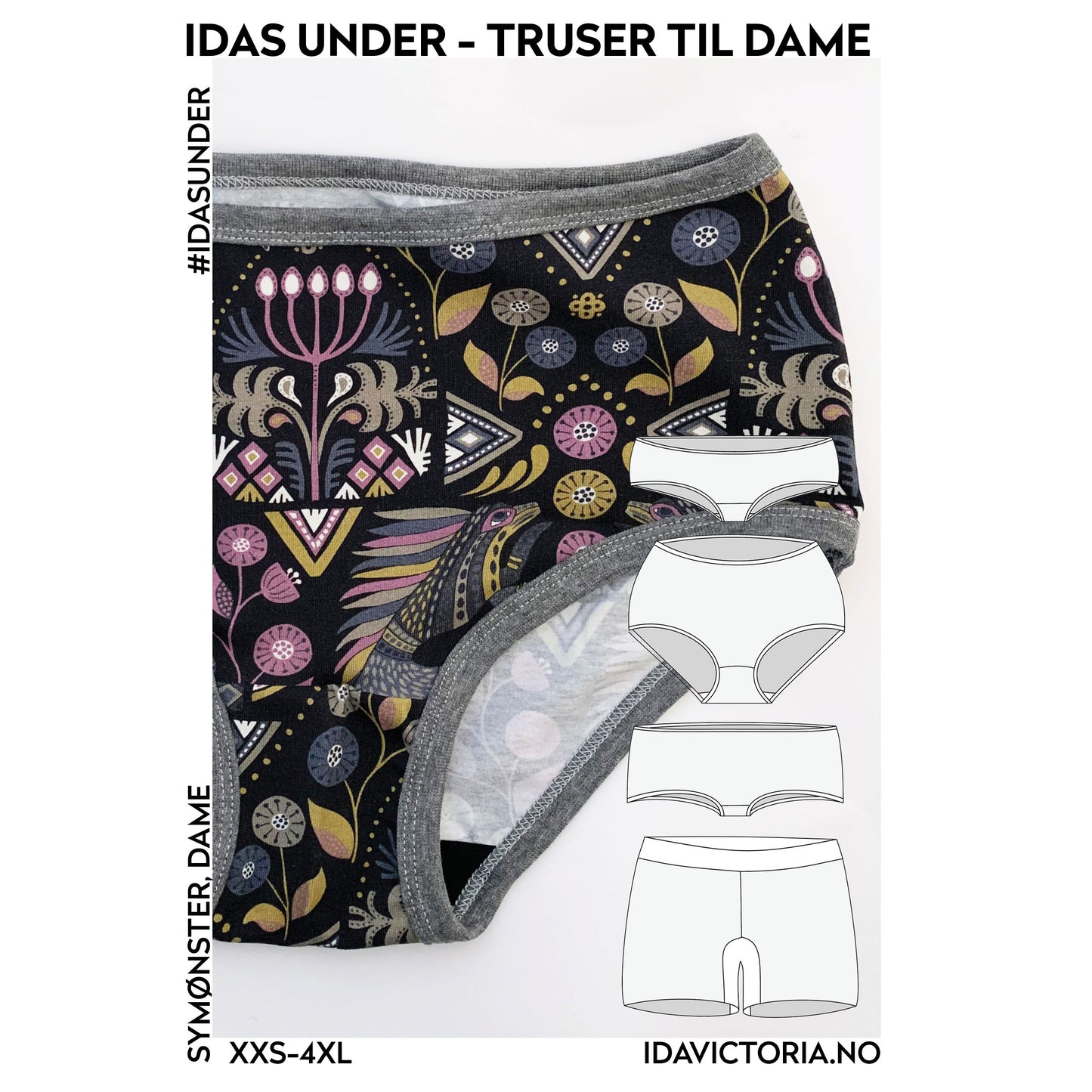 Ida Victoria: Idas Under, truser til dame (XXS-4XL)