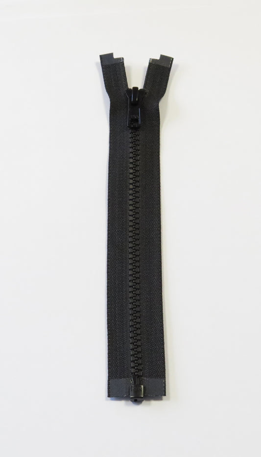 Vislon glidelås - Svart (6 mm bredde)