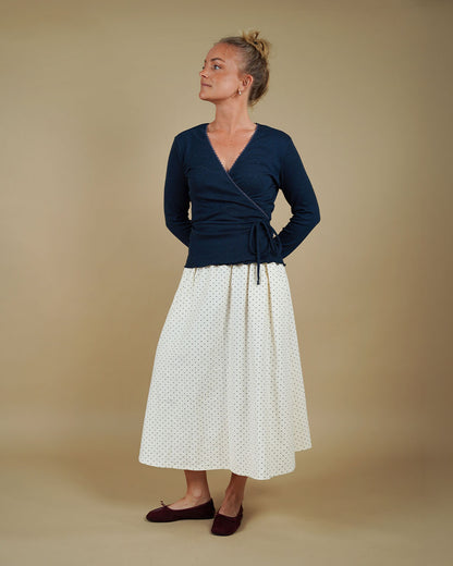 Symønster Wrap Bluse Dame (Str 30-54) - Wardrobe by me