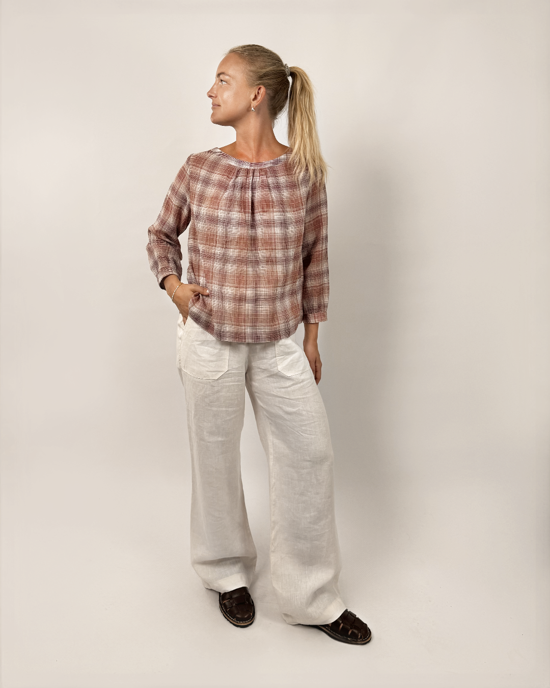 Symønster High Waist Bukse Dame (Str 30-54) - Wardrobe by me
