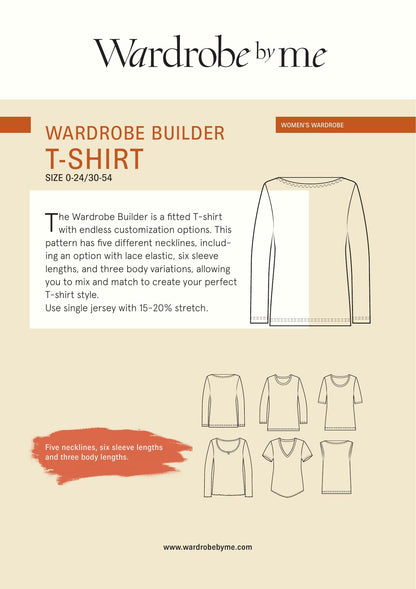 Symønster Builder T-skjorte Dame (Str 30-54) - Wardrobe by me