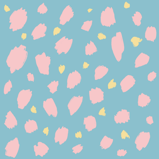 Viskose Georgette av Mari Melilot - Dots Blue (Pris pr dm)