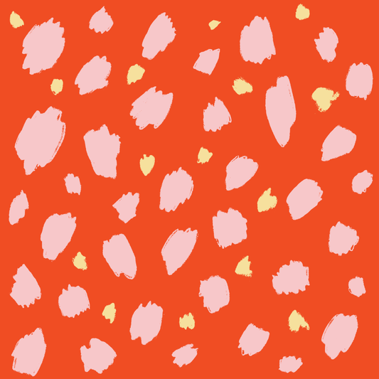 Viskose Georgette av Mari Melilot - Dots Red (Pris pr dm)