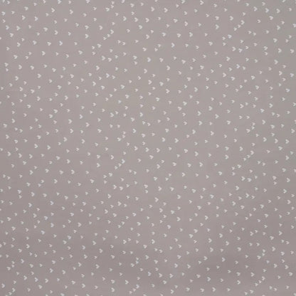 Vevd bomullspoplin - Hjerter Beige