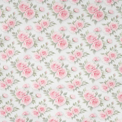 Ribbjersey rosa roser