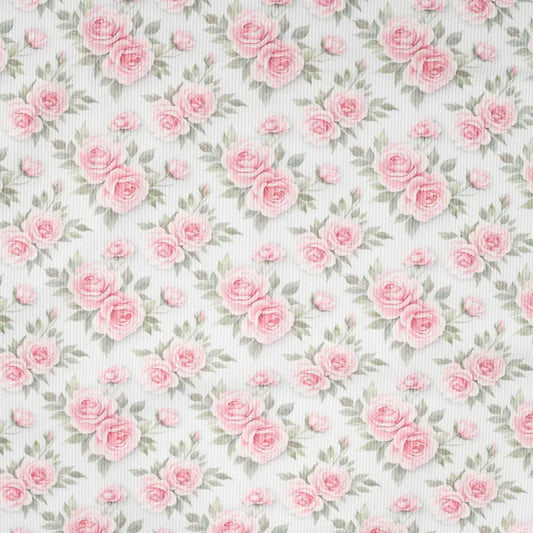Ribbjersey rosa roser