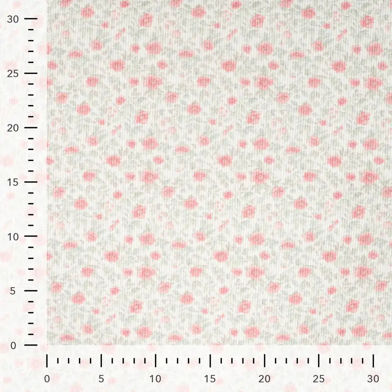 Ribbjersey små rosa blomster